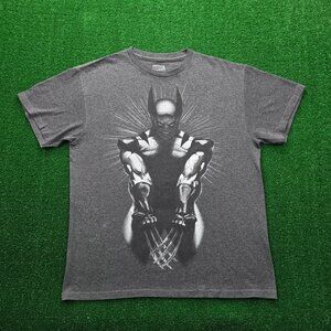 Marvel‎ Wolverine Tshirt Mens Medium/Large Gray Short Sleeve Claws Mutant X-Men